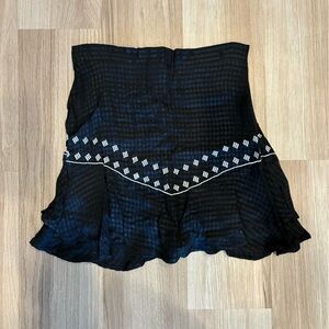 Rahi Black Ruffle Mini Skirt